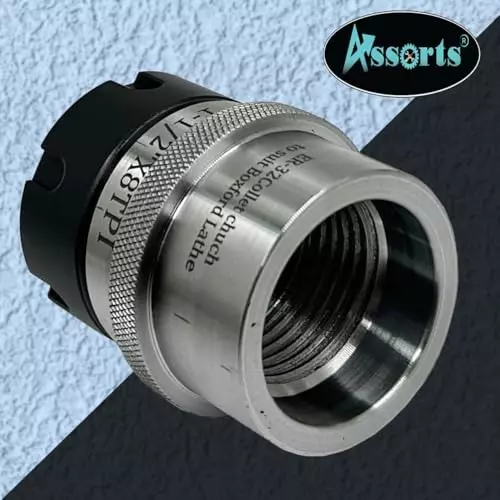 Assorts Collet Chuck Adapter Alloy Steel ER-32 38.1 mm (1-1/2 Inch) x 8 TPI for Boxford Lathes