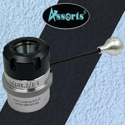 Assorts Collet Chuck Adapter Alloy Steel ER-32 38.1 mm (1-1/2 Inch) x 8 TPI for Boxford Lathes