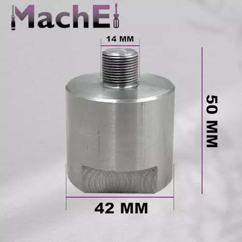 MachEl Spindle Adapter for Lathe 1 inch 2.54 mm) x 8 TPI and M14 x 1 Threaded Chuck