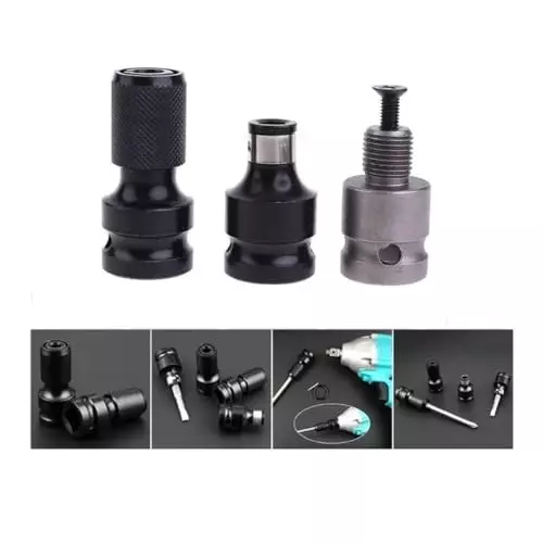 generic-3pcs-drill-chuck-adaptor-with-screw-12-square-to-14-hex-socket-adapter-converter-for-impact-wrench-hand-tools