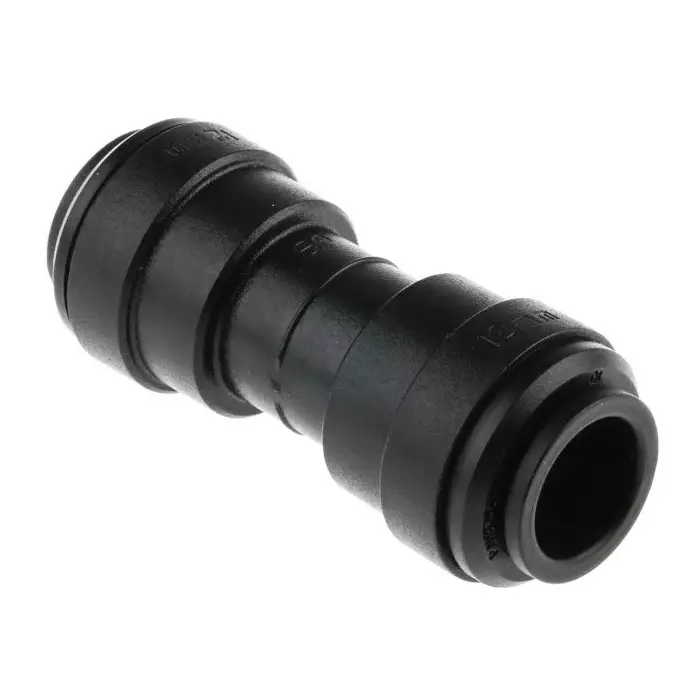 John Guest PM Series Straight Tube-to-Tube Adaptor Push In 12 mm to Push In 12 mm Tube-to-Tube Connection Style, PM0412E (Pack of 5)