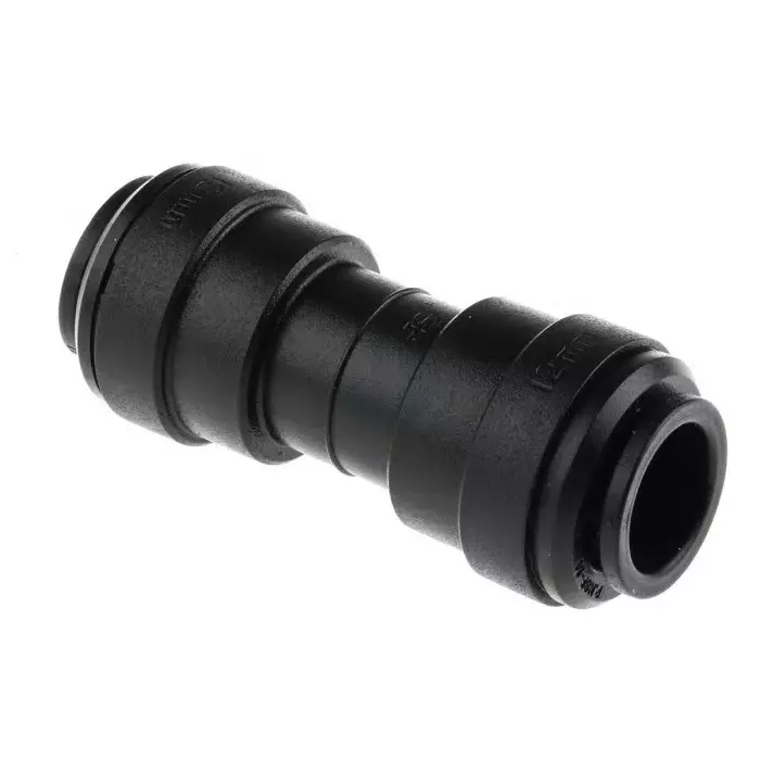 John Guest PM Series Straight Tube-to-Tube Adaptor Push In 12 mm to Push In 12 mm Tube-to-Tube Connection Style, PM0412E (Pack of 5)