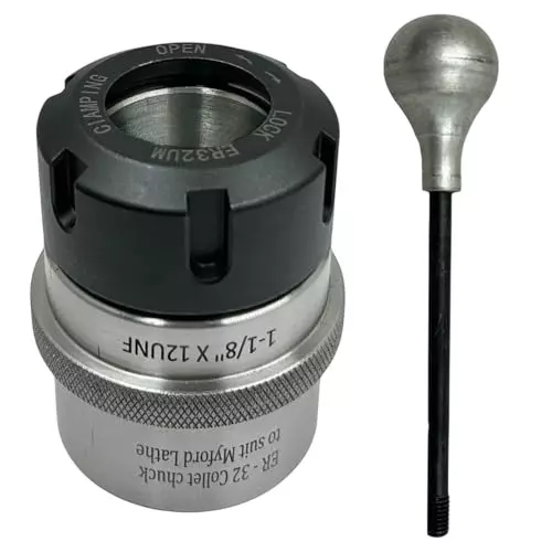 Assorts Collet Chuck Adapter Alloy Steel ER-32 1-1/8 Inch x 12 UNF for Myford Lathes