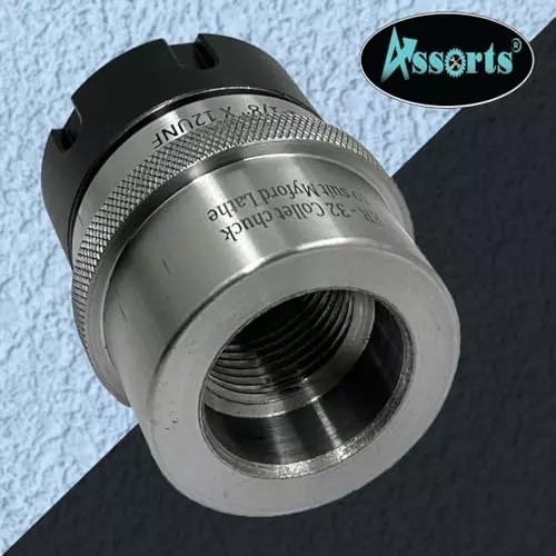 Assorts Collet Chuck Adapter Alloy Steel ER-32 28.58 mm (1-1/8 Inch) x 12 UNF for Myford Lathes