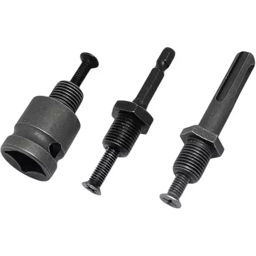 GENERIC Drill Chuck Adapter Connecting Rod Set SDS-Plus Shank, 6.35 mm (1/4 inch) Hex Shank, 12.7 mm (1/2 inch) Square Female Adaptor Metal (1 Kit)