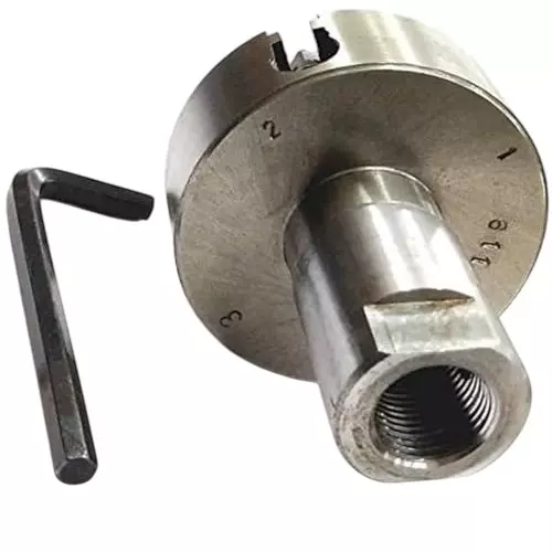 A.D INTERNATIONAL Lathe Spindle Adapter for Connecting 3/4 inch (19 mm) X 16 TPI Spindle To M14 X 1 Threaded Chucks, 65 mm 3 Jaw Self-Centering Chuck, C0-111O-2ID5