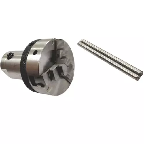 MachEl 3/4 inch x 16 TPI Lathe Spindle Adapter with 50 mm 3-Jaw Self-Centering Chuck