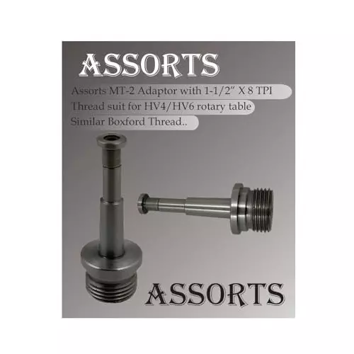 Assorts Adaptor ?Alloy Steel MT-2 Size 38.1 mm x 8 TPI