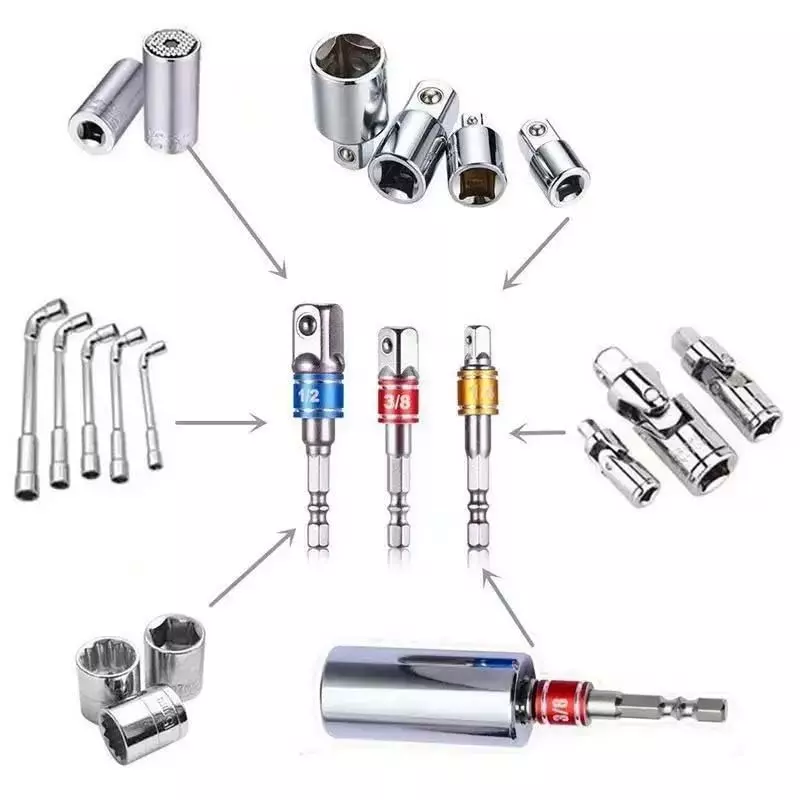 DY TOOLS Regatic Impact Grade PH2 Socket Adapter Metal 6.35 mm (1/4 Inch) Hex Shank (Pack of 3)