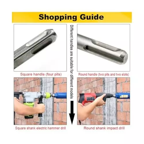 DY TOOLS Core Bit Adapter Set Alloy Steel Round Shank 22 mm to SDS Plus