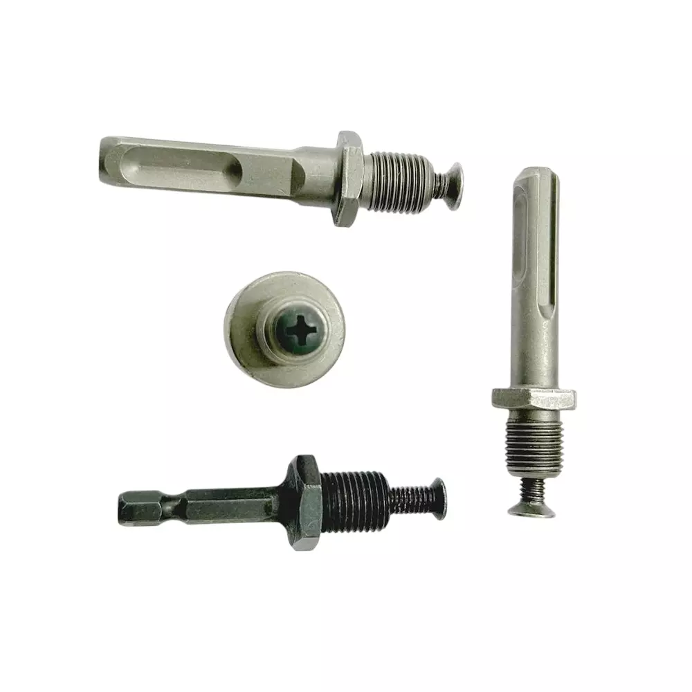 DY TOOLS Thread Drill Chuck Shank Adapter Set 6.35 mm (1/4 inch) Hex Shank & 12.7 mm (1/2 inch) SDS-Plus Shank (Set of 4 Pcs)