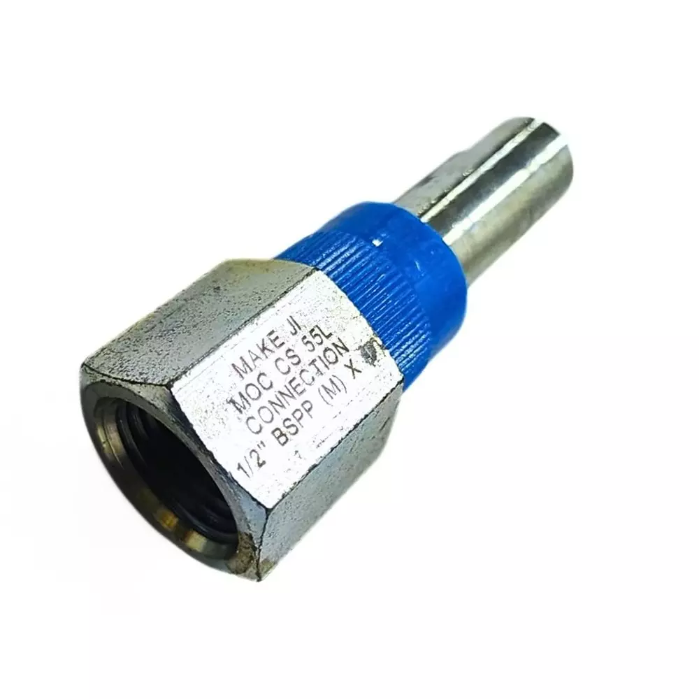 Japsin Instrumentation Carbon Steel Thermowell Adaptor Gauge 12.7 mm BSP (M) x 12.7 mm BSP (F) Connection Size for Oil & gas