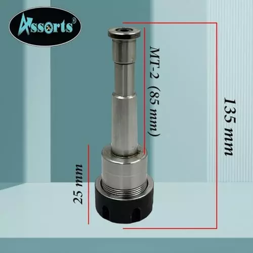 Assorts Collet Adaptor with HV4 Rotary Table Tool Steel ER25 110x80 mm for HV4/ HV5/ HV6 -MT2 Center Bore Rotary Tables