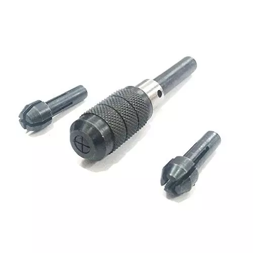 A.D INTERNATIONAL Pin Chuck Set Capacity 0 inch-1/32 inch, 1/32 inch-1/16 inch, 1/16 inch-3/32 inch (0-0.7 mm, 0.7-1.5 mm, 1.5-2.3 mm), QW-423M-N3I2 (Set of 3)