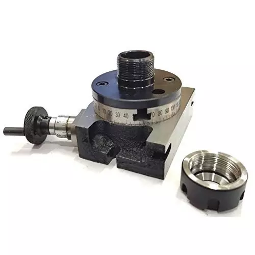 Assorts Collet Adaptor Cast Iron and Alloy Tool Steel M6 75 mm (3 Inch) ER25 Adapter for Rotary Table- 4 Slots