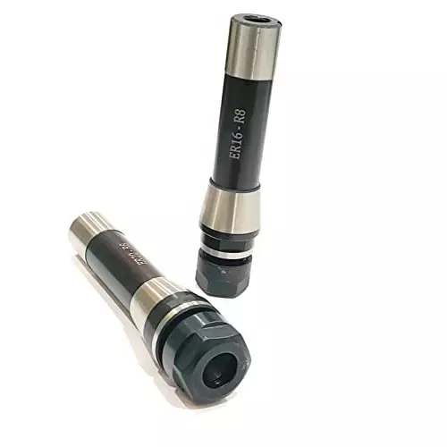 Assorts Collet Chuck Adaptor Alloy Steel 7/16 UNF R8 Shank Drawbar Thread ER16 & ER20 Adapter (Pack of 2)