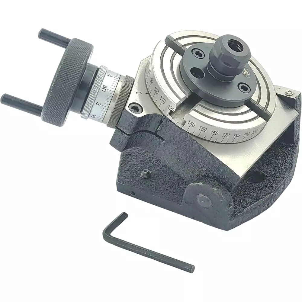 Assorts Collet Adaptor Cast Iron and Alloy Tool Steel M6 100 mm (4 inch) ER25 Adapter for Tilting Rotary Table-4 Slots