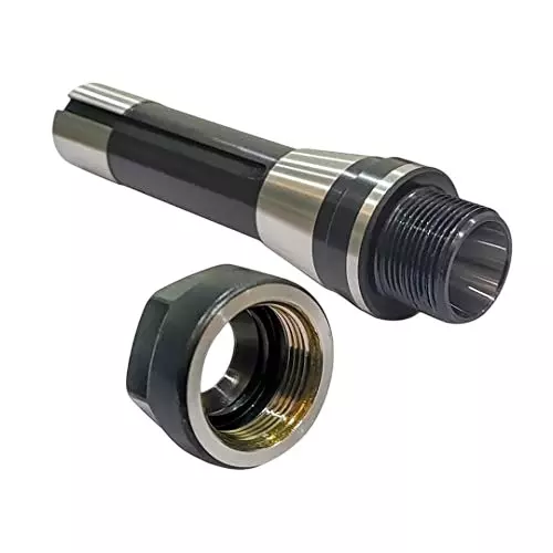 A.D INTERNATIONAL R8 to ER Shank Chuck Adapter with 0.2 inch (5 mm) Runout Accuracy for Milling Machine, Router Tools, PB-9AVV-D24I