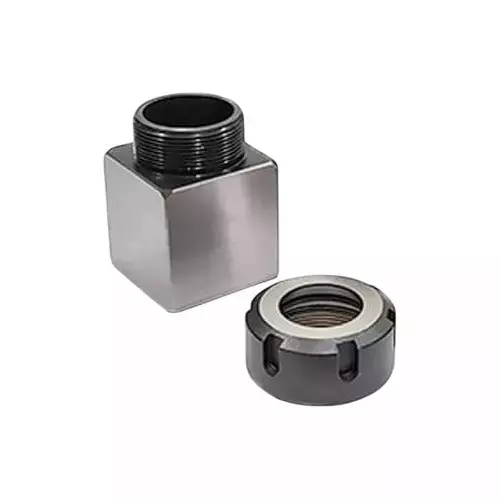 Buyohlic International ER-32 Caliper Block Adapter with Square Shank Precision ID Ground Design Blue Color for CNC Lathe Machine, 7Q-98ZO-D897