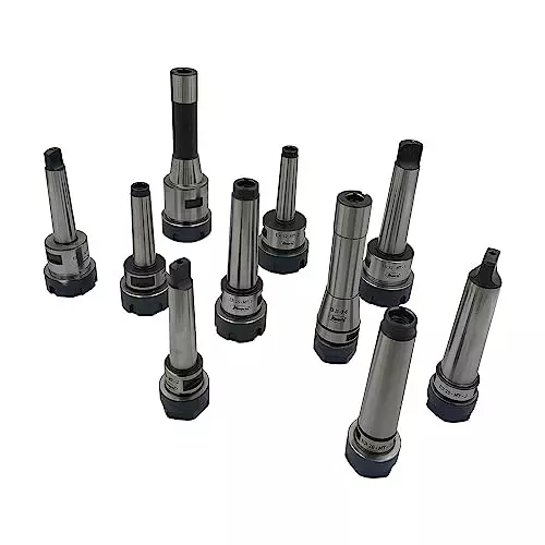 A.D INTERNATIONAL ER Collet Adapter with ER20 Collet Head, R8 Shank and 7/16 UNF Drawbar for Milling Machine, Work Holding, SL-PEGK-QBB8
