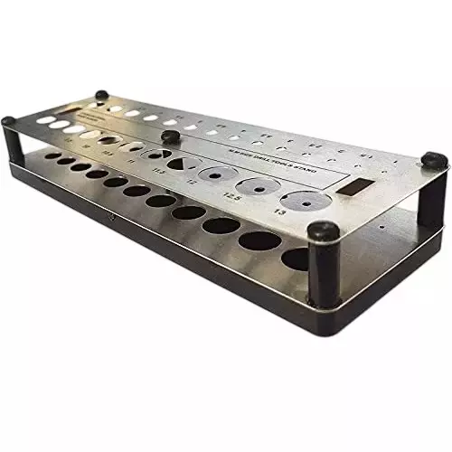 Buyohlic International Stainless Steel Drill Stand With Sturdy Plastic Base Imperial Size for DIY, Tool Room, Workshops, H7-IC6B-A23C