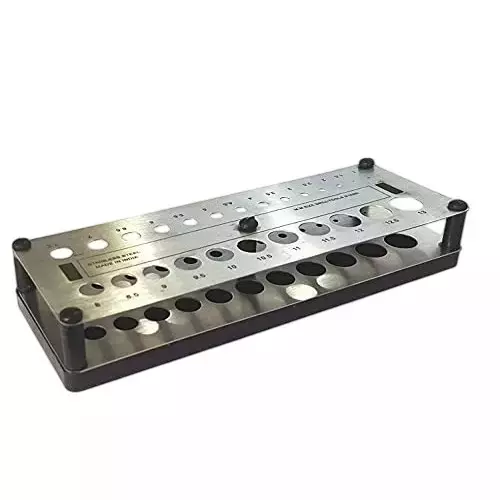 Buyohlic International Stainless Steel Drill Stand With Sturdy Plastic Base Metric Size for DIY, Tool Room, Workshops, JR-TFXO-39X3