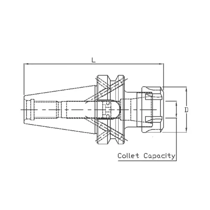 bpt-er-collet-chuck-40er-series-63-mm-neck-diameter-and-120-mm-functional-length-bt40er40120m