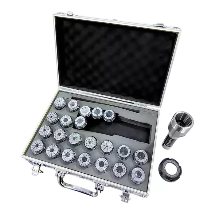 A.D INTERNATIONAL R8 Taper ER32 Collet Set Chuck Kit With 22 Pcs Collets 0.0004 inch (0.01 mm) Accuracy for CNC Processing, Boring, Milling, GD-XHON-TXV2