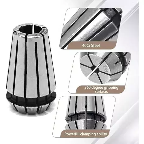 Buyohlic International R8 Taper ER32 Collet Set Chuck Kit With 22 Pcs Collets 0.0004 inch (0.01 mm) Accuracy for CNC Processing, Boring, Milling, 100-CS-158