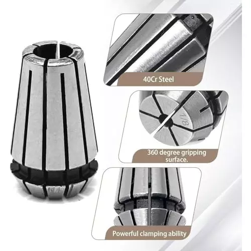A.D INTERNATIONAL R8 Taper ER32 Collet Set Chuck Kit With 22 Pcs Collets 0.0004 inch (0.01 mm) Accuracy for CNC Processing, Boring, Milling, 100-CS-158