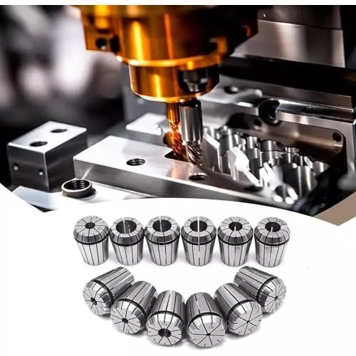 A.D INTERNATIONAL R8 Taper ER32 Collet Set Chuck Kit With 22 Pcs Collets 0.0004 inch (0.01 mm) Accuracy for CNC Processing, Boring, Milling, 100-CS-158
