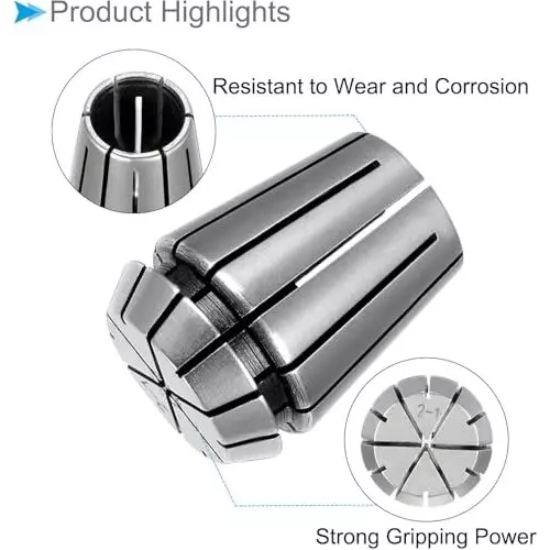 MECRAAF ER 25 High Precision Spring Collet 6 - 5 mm Size Range Spring Steel for CNC Machine, ER25-6