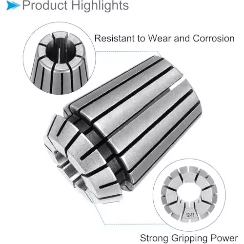 MECRAAF ER 25 High Precision Spring Collet 12 - 11 mm Size Range Spring Steel for CNC Machine, ER25-12