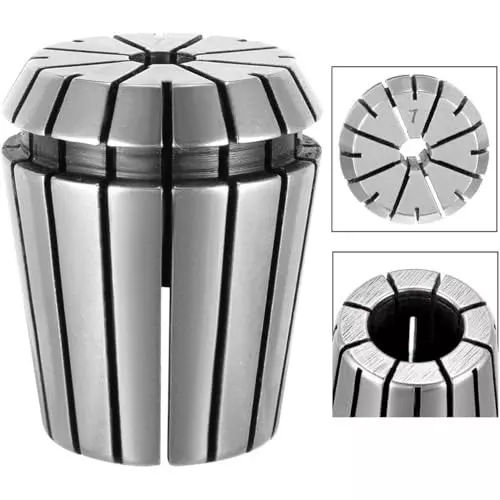 MECRAAF ER 32 High Precision Spring Collet 7 - 6 mm Size Range Spring Steel for CNC Machine, ER32-7