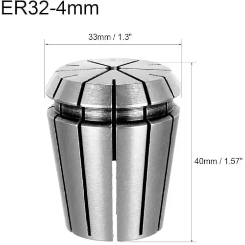 MECRAAF ER 32 High Precision Spring Collet 4 - 3 mm Size Range Spring Steel for CNC Machine, ER32-4