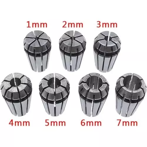 MECRAAF ER 11 High Precision Spring Collet 7.0 - 6.5 mm Size Range Spring Steel for CNC Machine, ER11-7