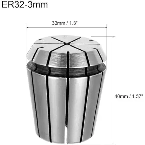 MECRAAF ER 32 High Precision Spring Collet 3 - 2 mm Size Range Spring Steel for CNC Machine, ER32-3