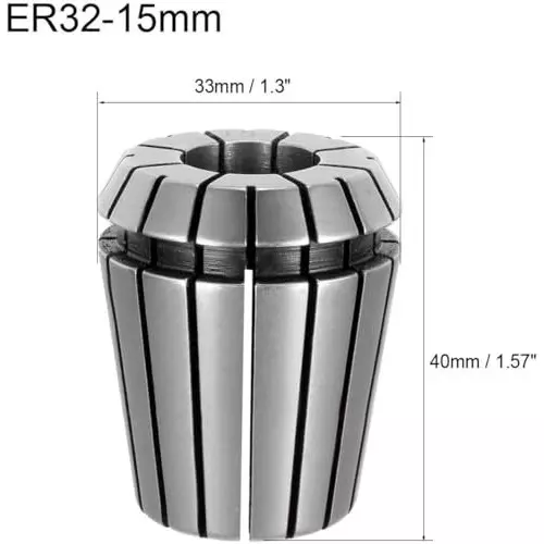 MECRAAF ER 32 High Precision Spring Collet 15 - 14 mm Size Range Spring Steel for CNC Machine, ER32-15