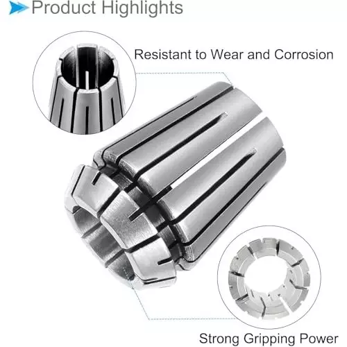 MECRAAF ER 25 High Precision Spring Collet 15 - 14 mm Size Range Spring Steel for CNC Machine, ER25-15