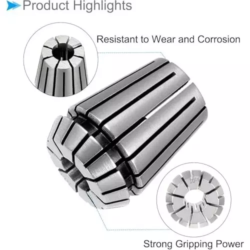 MECRAAF ER 25 High Precision Spring Collet 10 - 9 mm Size Range Spring Steel for CNC Machine, ER25-10