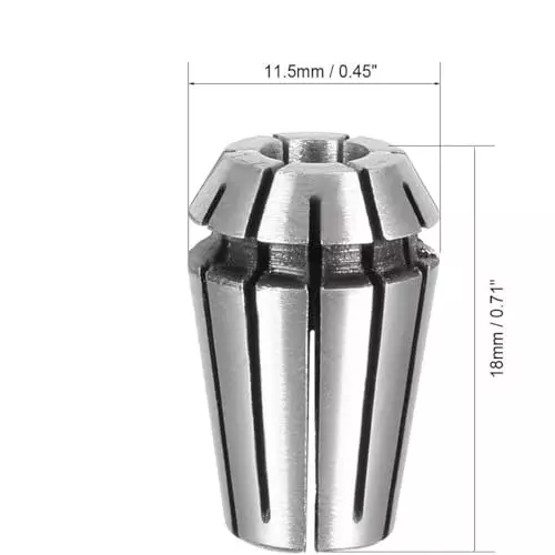 MECRAAF ER 11 High Precision Spring Collet 5.5 - 5.0 mm Size Range Spring Steel for CNC Machine, ER11-5.5