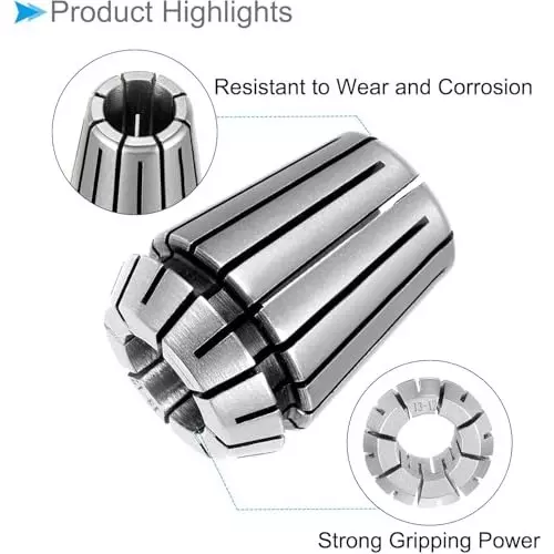 MECRAAF ER 25 High Precision Spring Collet 13 - 12 mm Size Range Spring Steel for CNC Machine, ER25-13