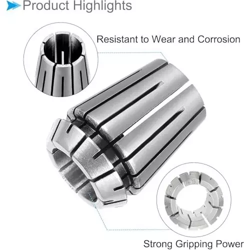 MECRAAF ER 25 High Precision Spring Collet 16 - 15 mm Size Range Spring Steel for CNC Machine, ER25-16
