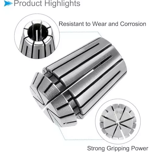 MECRAAF ER 25 High Precision Spring Collet 3 - 2 mm Size Range Spring Steel for CNC Machine, ER25-3