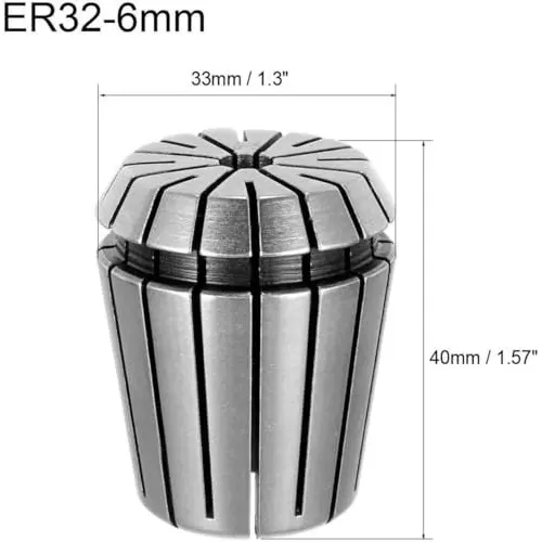 MECRAAF ER 32 High Precision Spring Collet 6 - 5 mm Size Range Spring Steel for CNC Machine, ER32-6