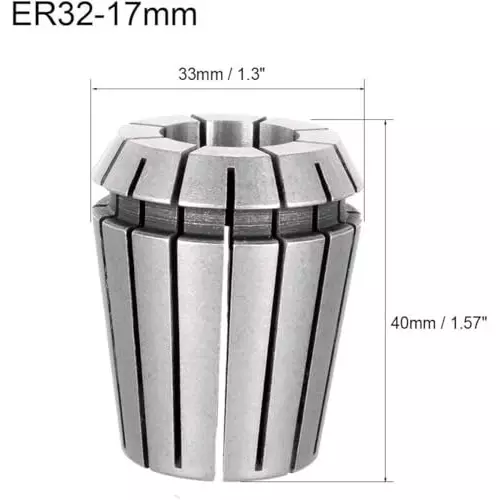 MECRAAF ER 32 High Precision Spring Collet 17 - 16 mm Size Range Spring Steel for CNC Machine, ER32-17