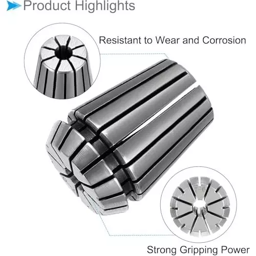 MECRAAF ER 25 High Precision Spring Collet 7 - 6 mm Size Range Spring Steel for CNC Machine, ER25-7
