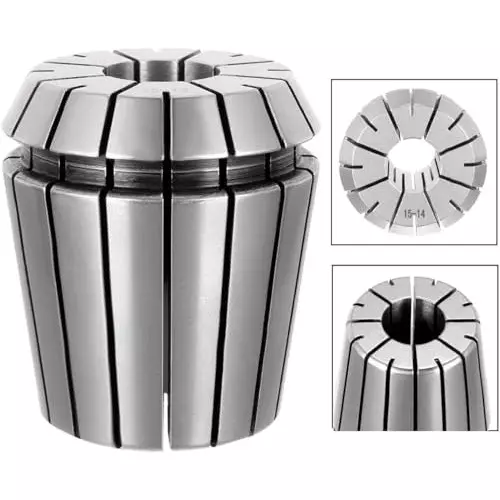 MECRAAF ER 40 High Precision Spring Collet 15 - 14 mm Size Range Spring Steel for CNC Machine, ER40-15