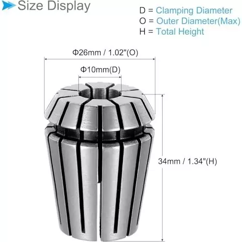 MECRAAF ER 25 High Precision Spring Collet 11 - 10 mm Size Range Spring Steel for CNC Machine, ER25-11