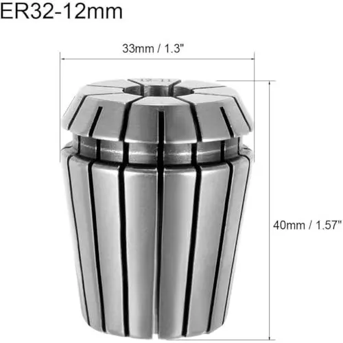 MECRAAF ER 32 High Precision Spring Collet 12 - 11 mm Size Range Spring Steel for CNC Machine, ER32-12